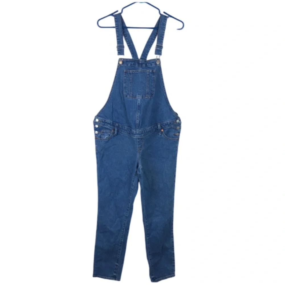 ISABEL MATERNITY Overalls Denim Jumpsuit Adjustable Waist Blue Jeans Size 4 - Picture 4 of 14